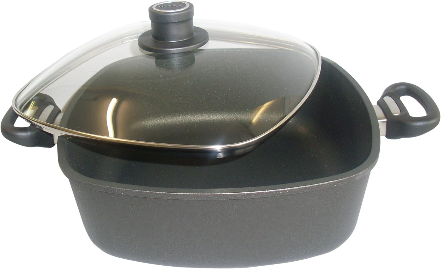 Woll Titanium Nowo Casserole Gussbräter, vierecking, 28x28 cm, 6L, inkl. Glasdeckel