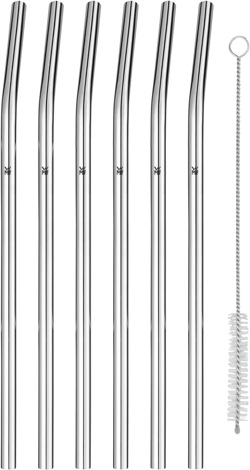WMF BARICTRINKHALM-SET AUS CROMARGAN®, 24 CM, 6-TEILIG PLUS REINIGUNGSBÜRSTE