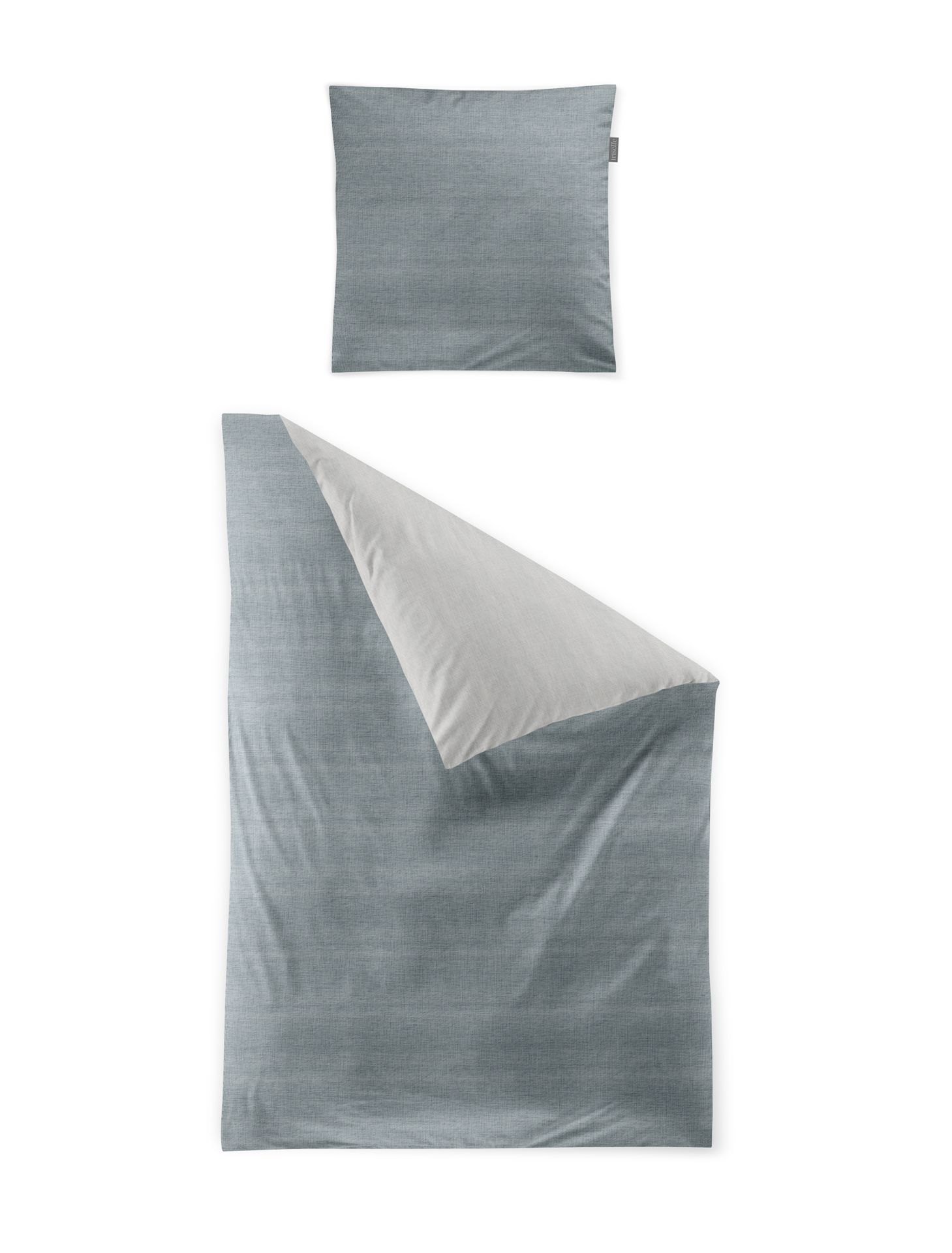 IRISETTE Satin Bettwäsche Set "Wave", 140x200cm + 70x90cm (salbei)