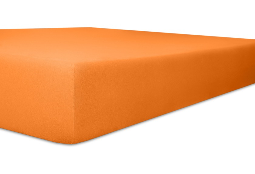 Kneer 50 Fein-Jersey Stretch-Betttuch 90x200cm orange