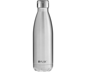 FLSK Trinkflasche aus Edelstahl, Isolierflasche,  DAS ORIGINAL, 500ml (edelstahl gebürstet)