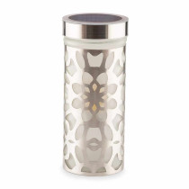 HOFER KERZEN Solar-LED-Grablicht aus Glas JUVENTAS, weiß