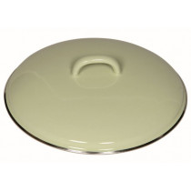 Riess Emaille Deckel mit Chromrand, Ø 22cm (nilgrün)