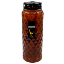Carinthia-Trade Grabkerze Grablampe "KRISTALL" PREMIUM, BRAUN, 14 Tage Brenndauer