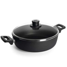 Woll Titanium Nowo Guss-Kasserolle Ø 28 cm 4,5 Liter, inkl. Glasdeckel