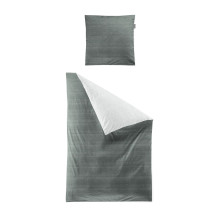 IRISETTE Satin Bettwäsche Set "Wave", 140x200cm + 70x90cm (salbei)