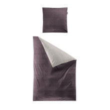 IRISETTE Satin Bettwäsche Set "Wave", 140x200cm + 70x90cm (mauve)