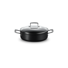 LE CREUSET Aluminium-Antihaft Schmorpfanne mit Glasdeckel Ø 28 cm