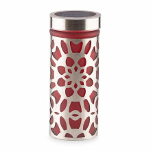 HOFER KERZEN Solar-LED-Grablicht aus Glas JUVENTAS, rot