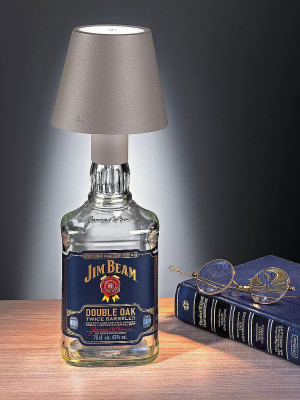 CILIO LED-Flaschenlampe "LUCE", grau