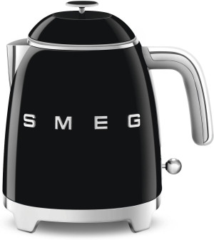 SMEG Kleiner Wasserkocher KLF05BLEU, 50's Style, 0,8 L (schwarz)