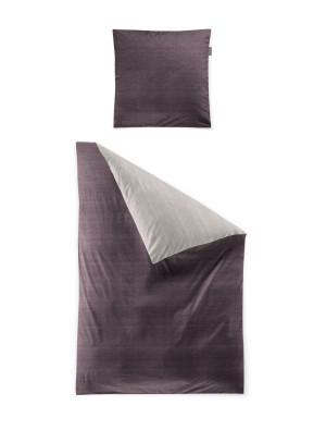 IRISETTE Satin Bettwäsche Set "Wave", 140x200cm + 70x90cm (mauve)