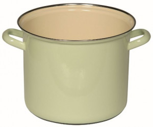 Riess Emaille Topf mit Chromrand, Ø 22 cm, 6 Lt (nilgrün)