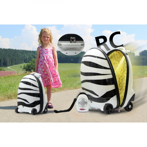 JAMARA Kinderkoffer "Zebra", Funkfernbedienung 2,4 GHz