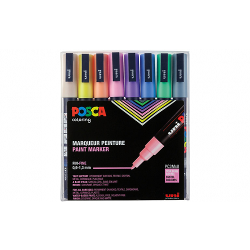 POSCA Pastell-Marker PC3M (8 Stk.)