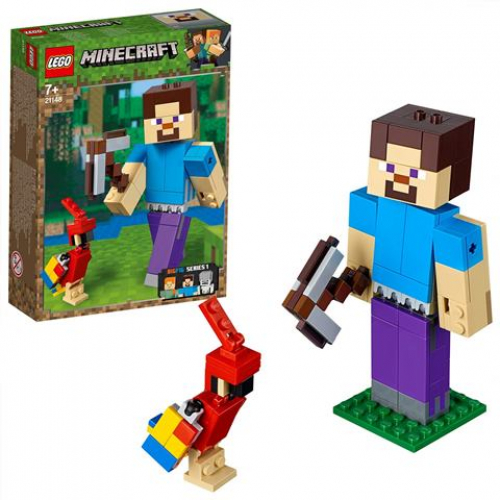 LEGO 21148 Minecraft - BigFig Steve mit Papagei
