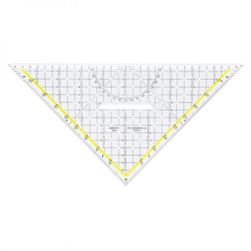 ARISTO TZ-Dreieck 32.5 cm, mit Griff, Facette an Hypotenuse, Tuschenoppen
