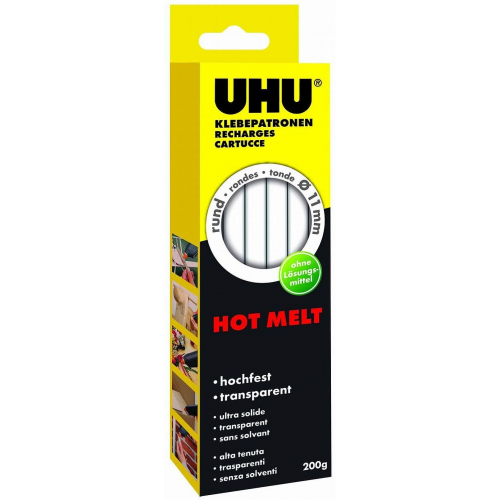 UHU 47865 Heißklebepatronen Hot Melt, transparent, 11 mm Durchmesser, 200 g