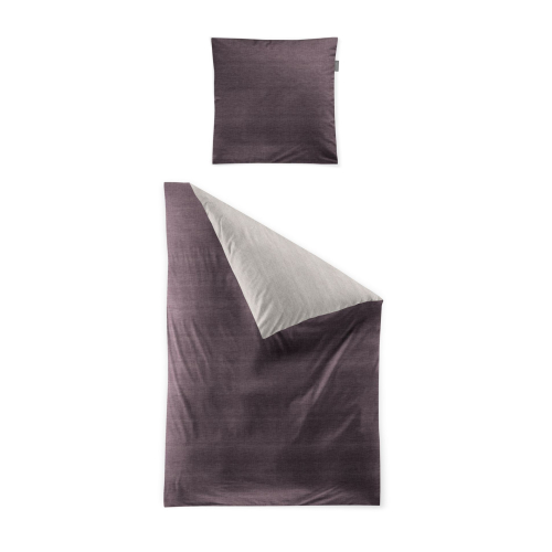 IRISETTE Satin Bettwäsche Set "Wave", 140x200cm + 70x90cm (mauve)