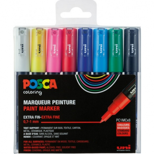 POSCA PC1MCx8 Marker Set Grundfarben  ( 8 Stk.)