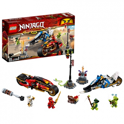 LEGO 70667 Ninjago -  Kais Feuer-Bike & Zanes Schneemobil