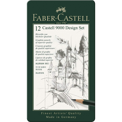 Faber-Castell 119064 Castell 9000 Design Set, 12-teilig