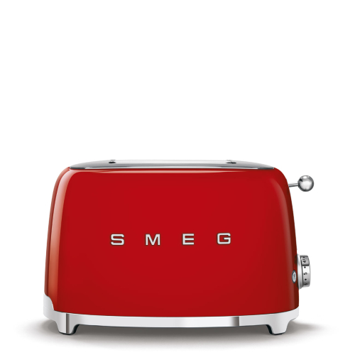 SMEG 2-Scheiben-Toaster 50's Style TSF01 (rot) inkl. GRATIS Brötchen-Röstaufsatz