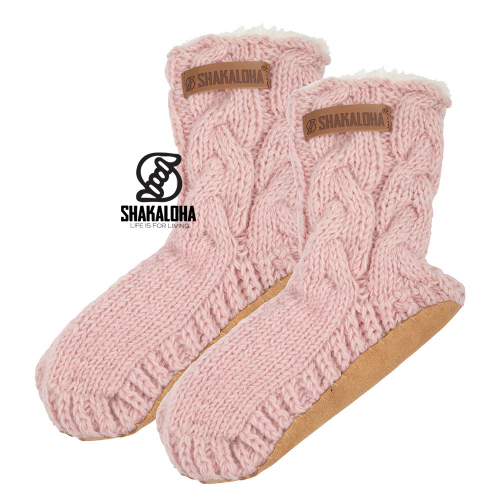 SHAKALOHA Soled Saturday Socks mit Sohle (S/M, old pink)