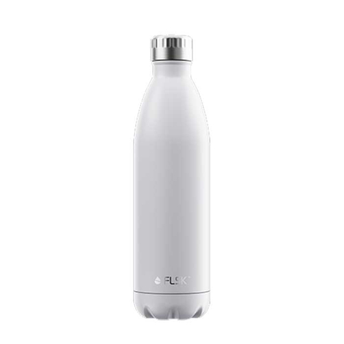 FLSK Trinkflasche aus Edelstahl, Isolierflasche,  DAS ORIGINAL, 500ml (white)